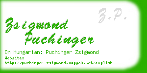 zsigmond puchinger business card
